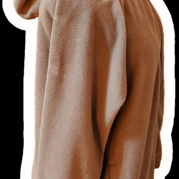 Calvin Klein Performance 1X Light Gray/Brown Full-Zip Long Sleeve Fleece Hoodie - Picture 10 of 15